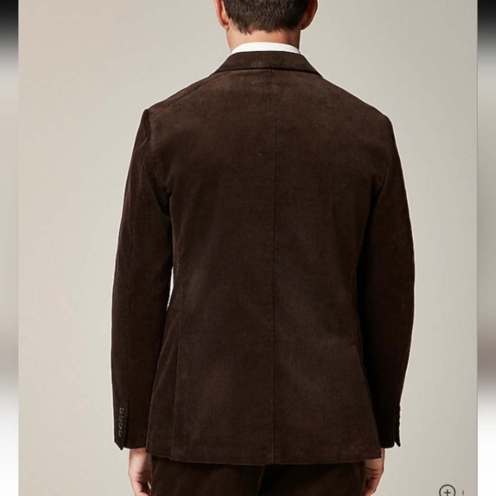 J.crew Men's Chocolate Brown Corduroy Blazer Jacket Sz-M - Picture 3 of 12